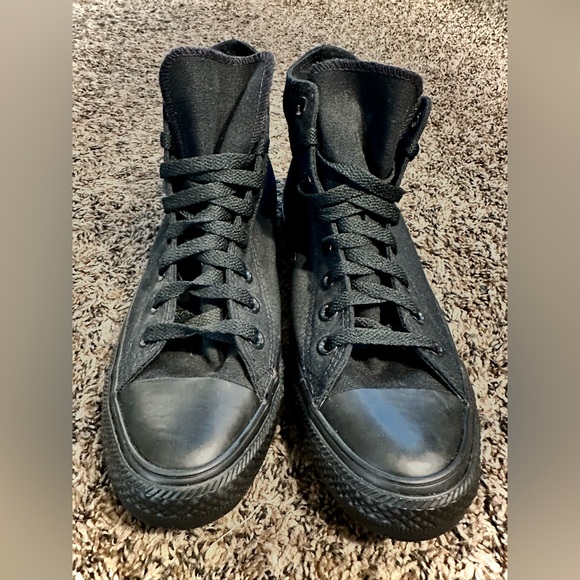 Unisex Converse Chuck Taylor All Star All Black Canvas High-Tops - Men’s Size 7 - Picture 2 of 7